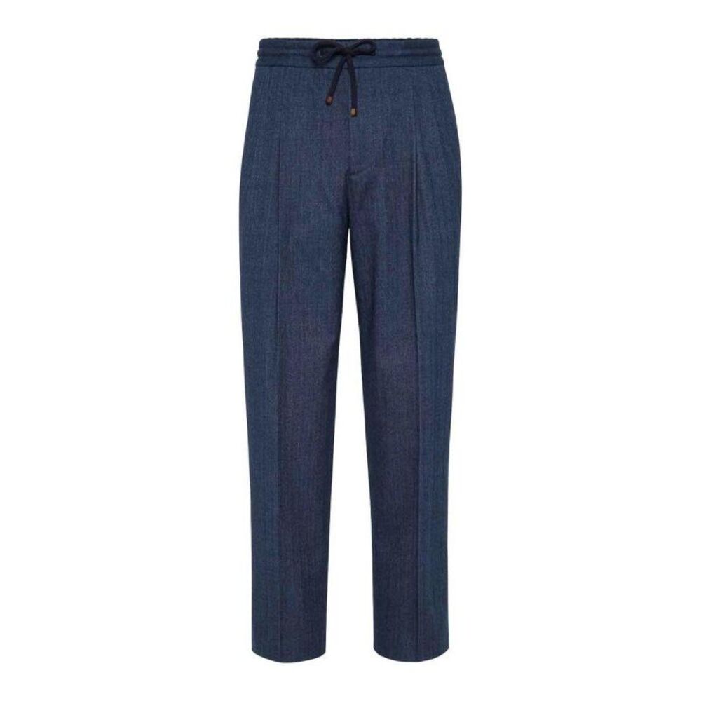 Brunello Cucinelli Blue Cotton Men's Pants